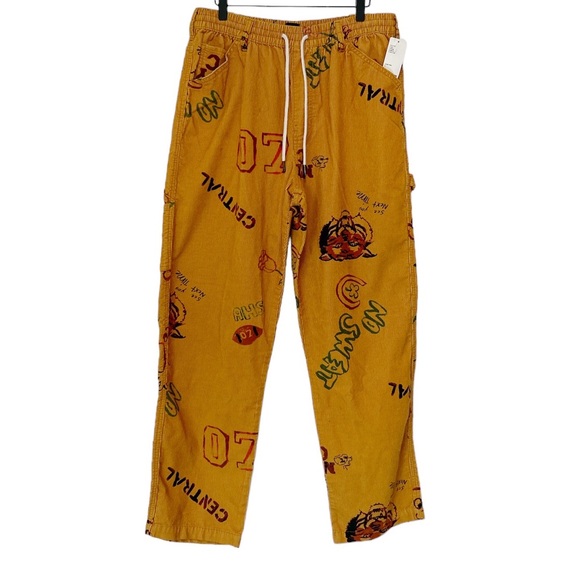BDG Other - NEW BDG Urban Outfitters Orange Corduroy All Over Print Drawstring Pants Sz L